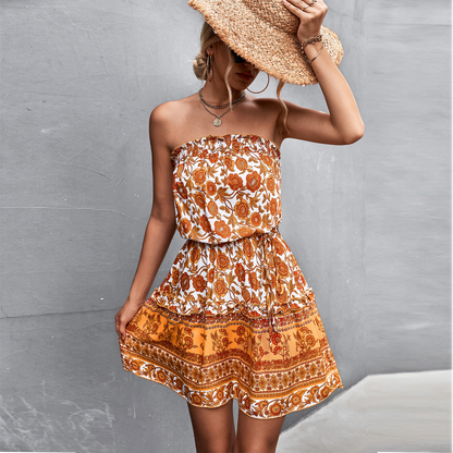 Robe Bustier Fluide Élégante
