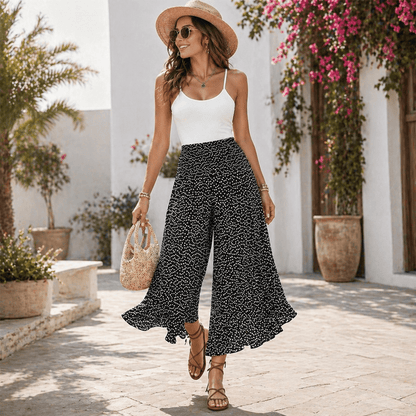 Pantalon Palazzo Élégance à Volants