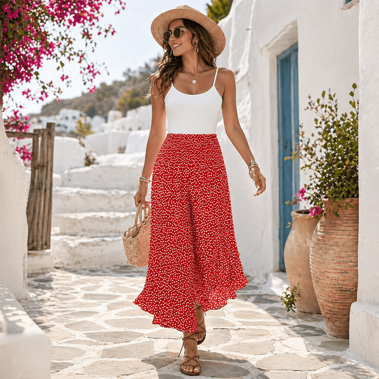 Pantalon Palazzo Élégance à Volants